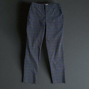GAP Gray Blue Plaid high Rise Slim Taper Dress Pants Size 2